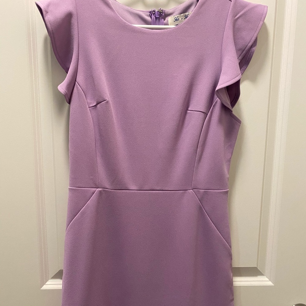 Lilac Ruffle Hem Dress - Picture 2 of 2